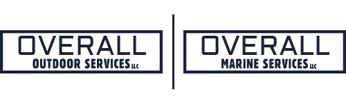 Overall Outdoor Services LLC and Overall Marine Services LLC logos