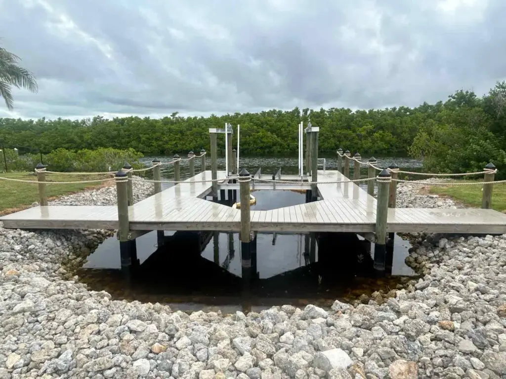 Riprap-and-Dock-with-boatlift-Estero-Florida